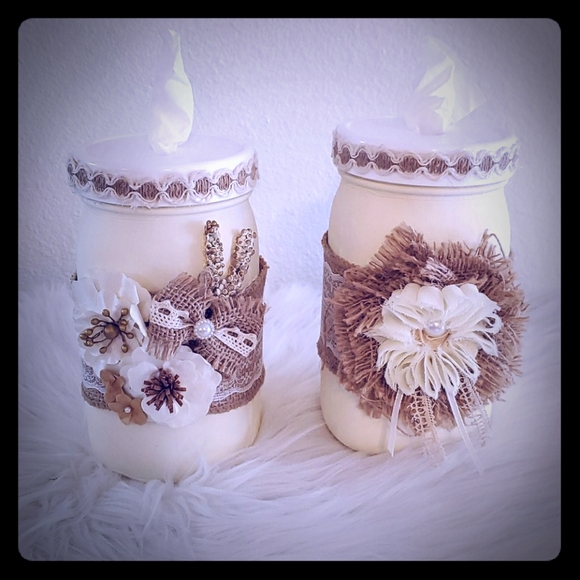 Other - Single Floral Tissue Jar